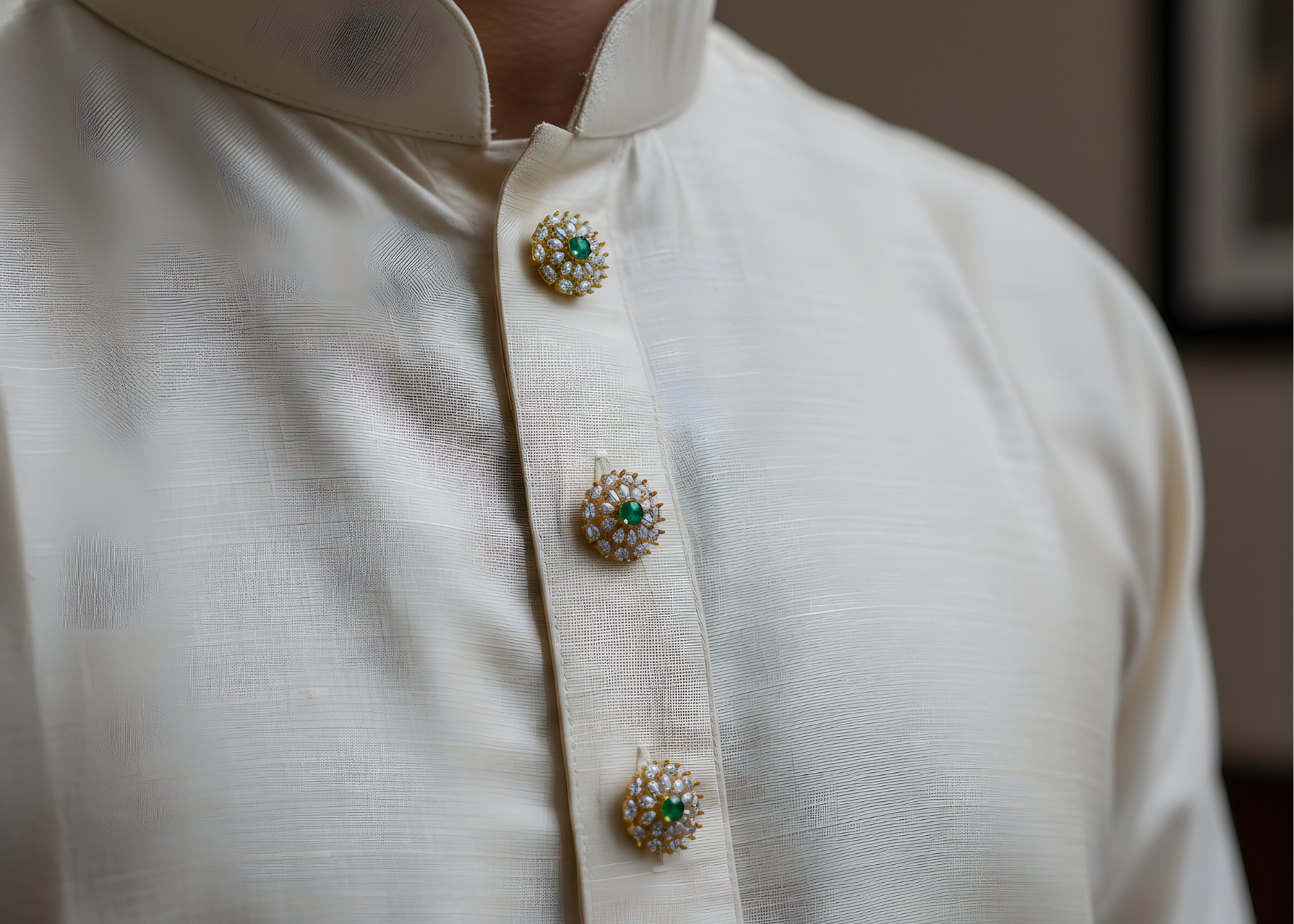 Imperial Bloom Kurta Button