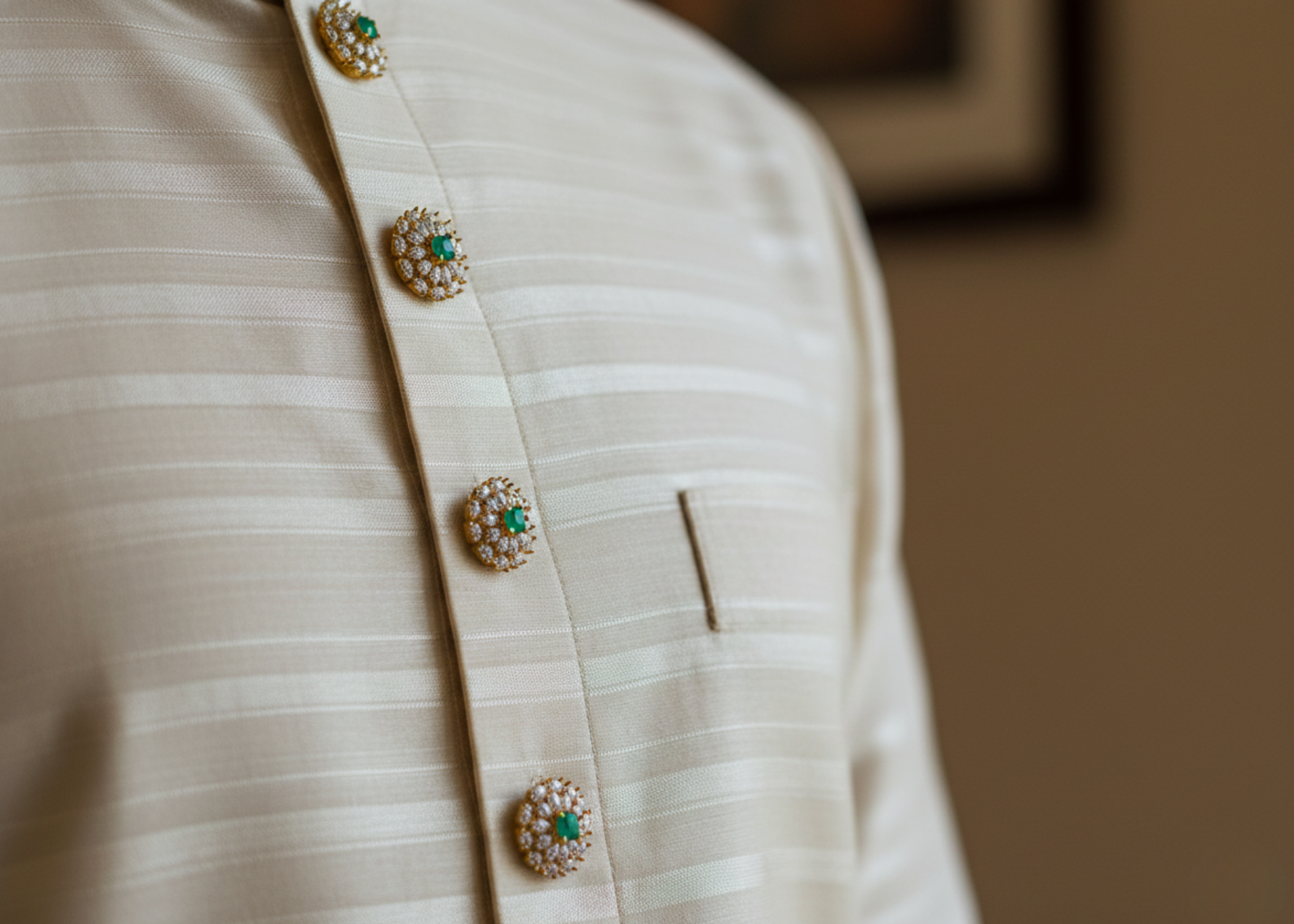 Imperial Bloom Kurta Button
