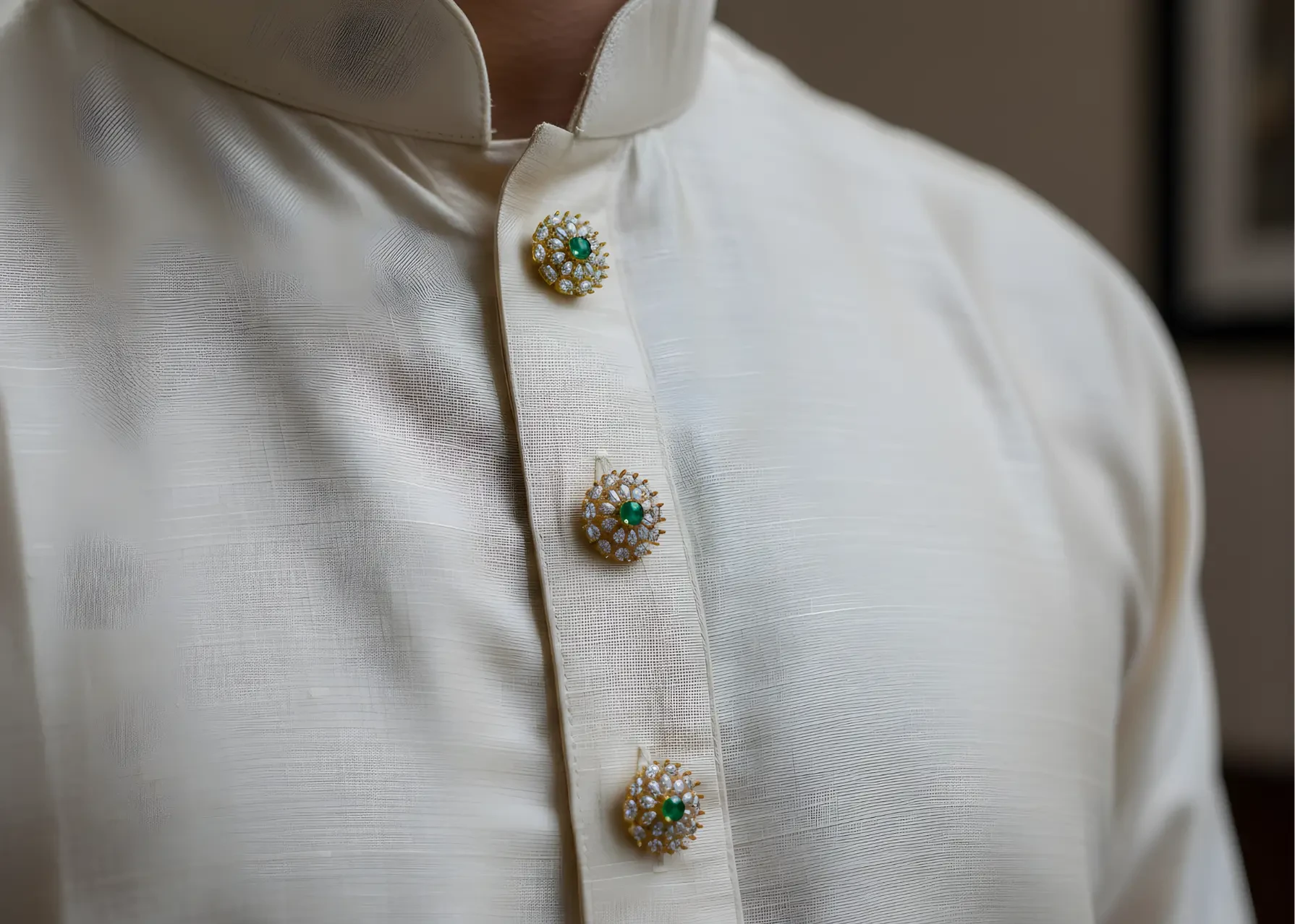 Imperial Bloom Kurta Button